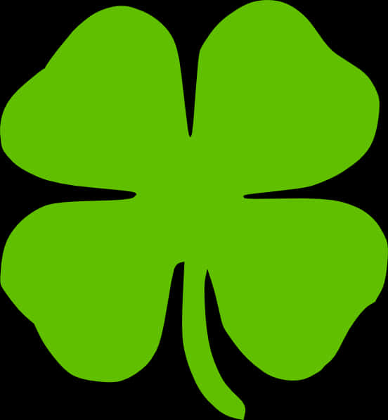 Green Four Leaf Clover Clipart PNG