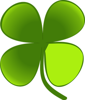 Green Four Leaf Clover Illustration PNG