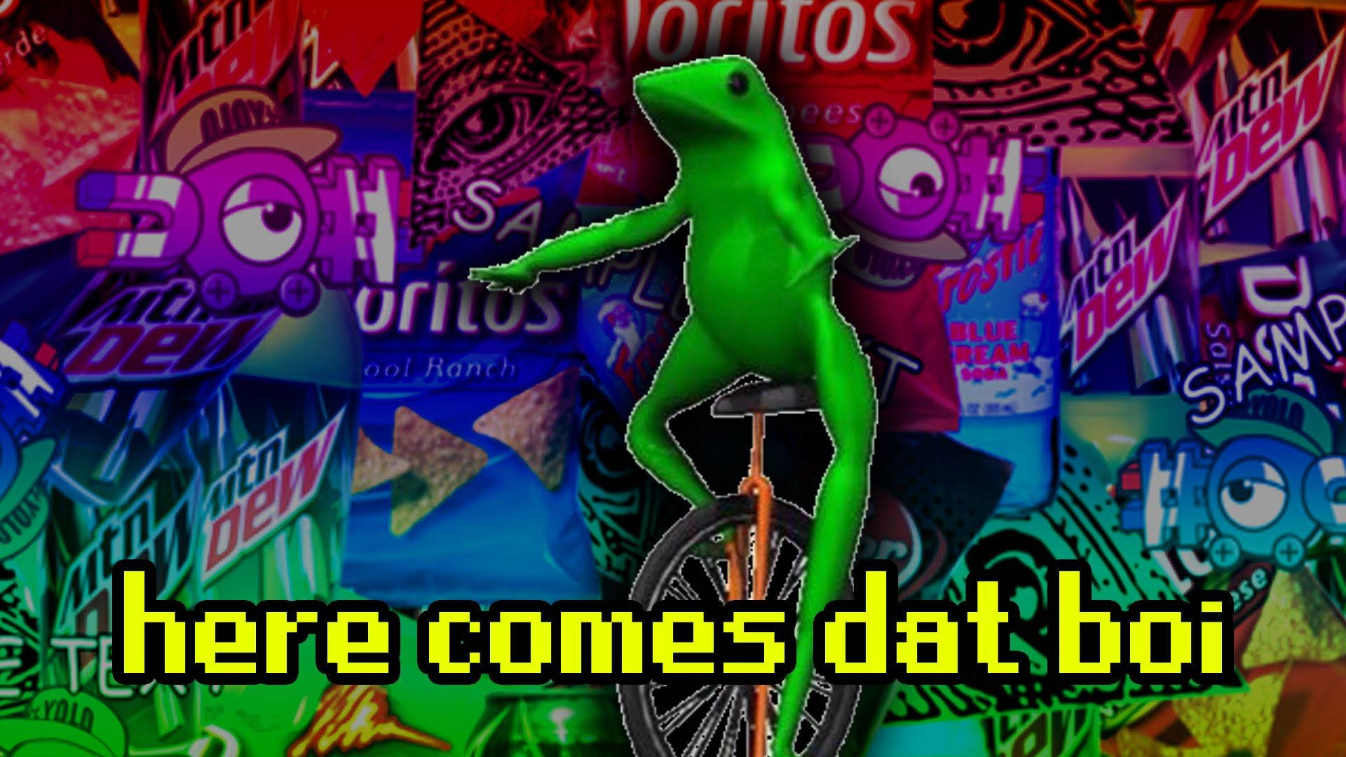 Green Frog Dank Meme Background