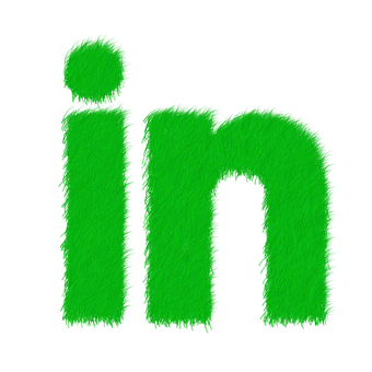 Green Furry Letter Linked In Logo PNG