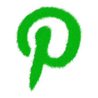 Green Furry Letter P Black Background PNG