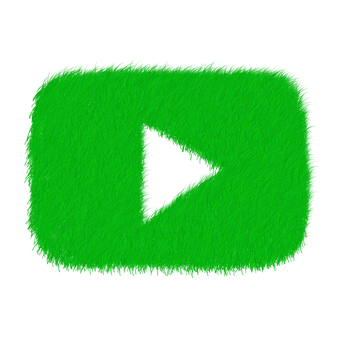 Green Furry Play Button PNG