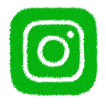 Green Fuzzy Instagram Logo PNG