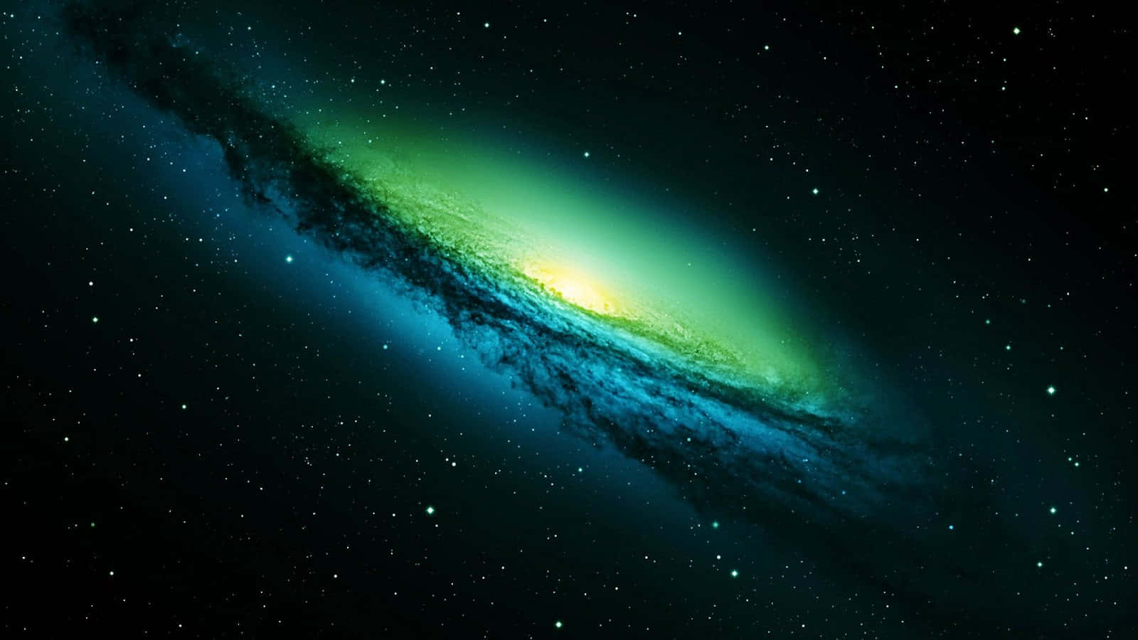 Stunning Green Galaxy Background