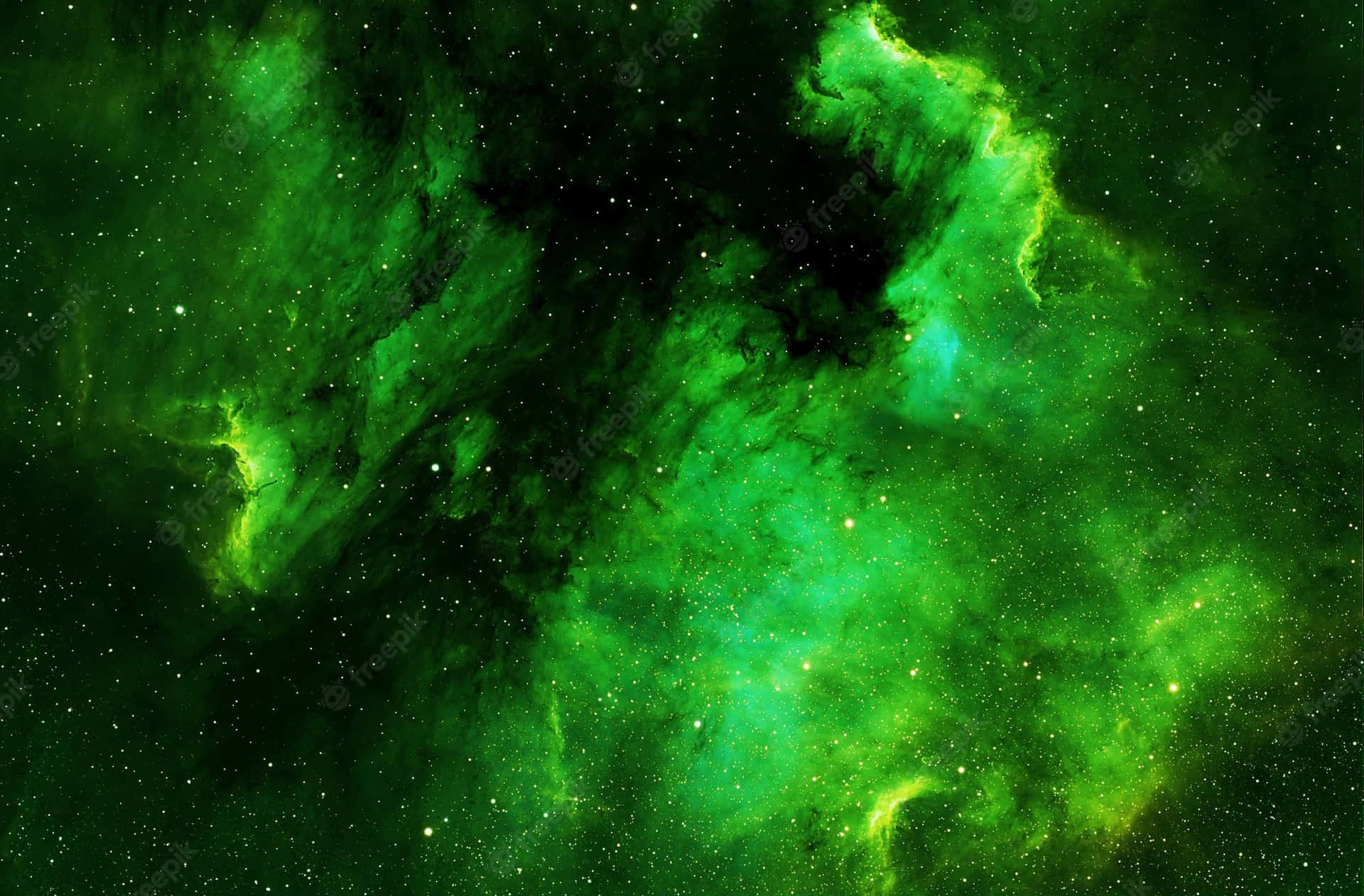 Udforsk den Grønne Galaxy fra Komforten af Hjemmet Wallpaper