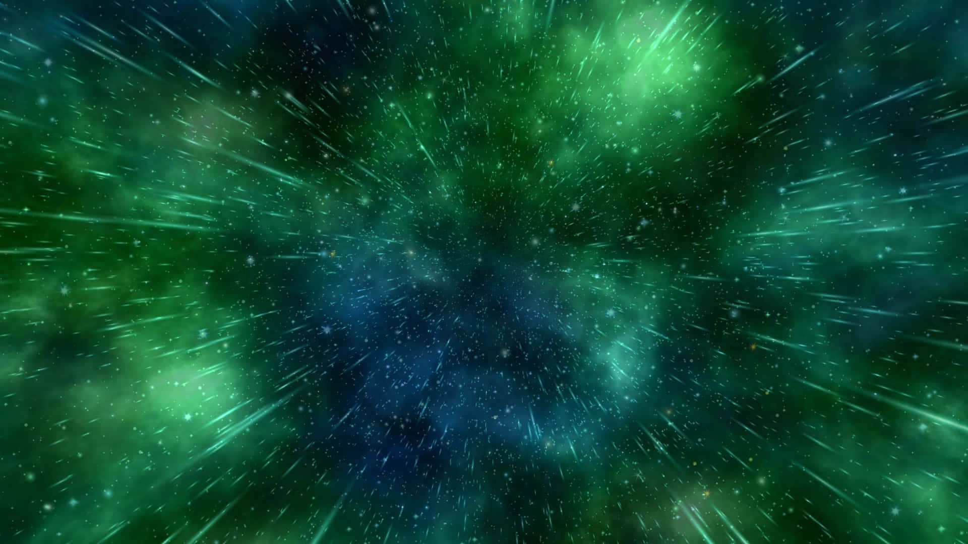 Erkundedie Unendliche Schönheit Des Weltraums Mit Green Galaxy Wallpaper