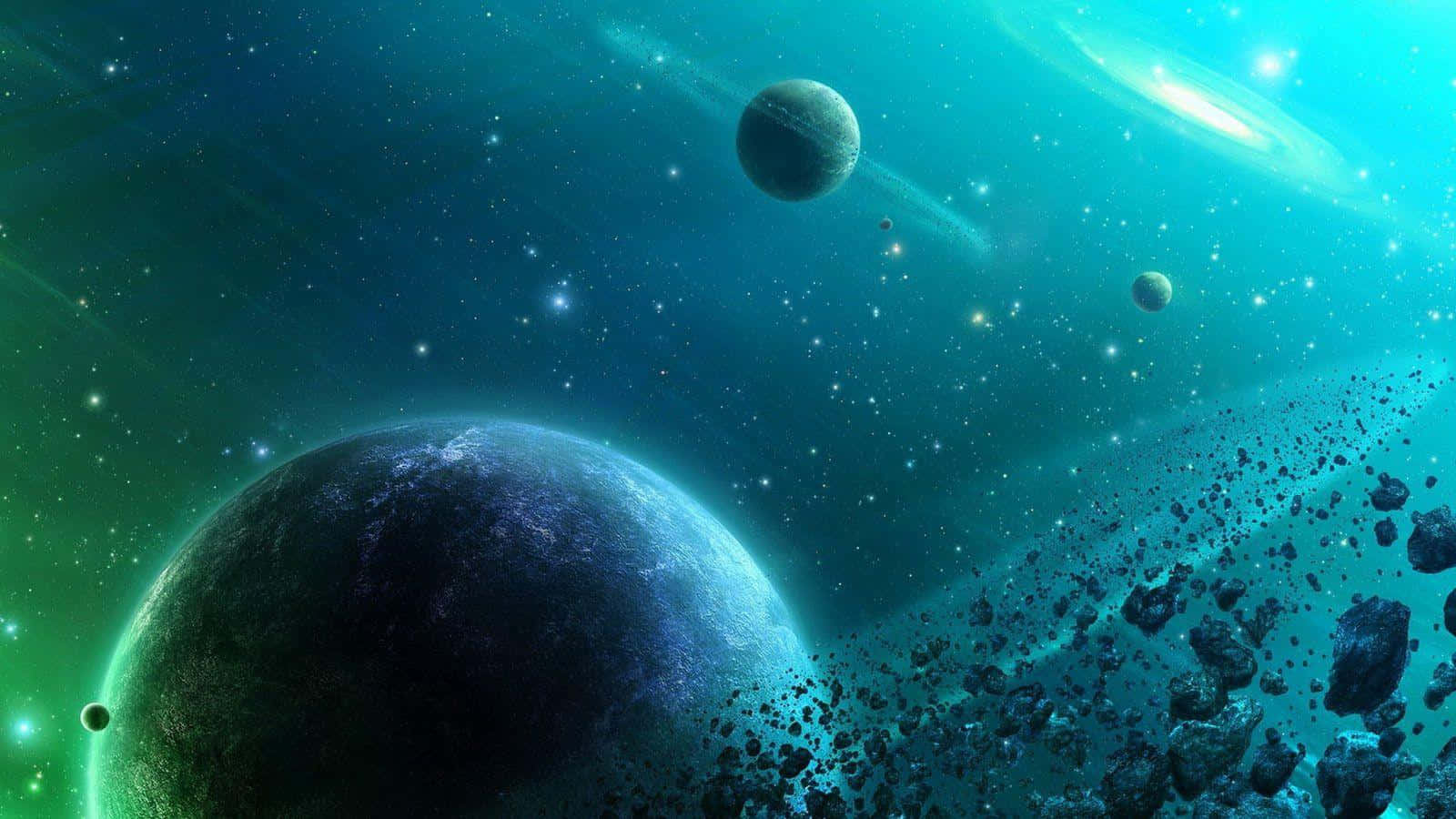 Behold The Beauty Of The Green Galaxy Wallpaper