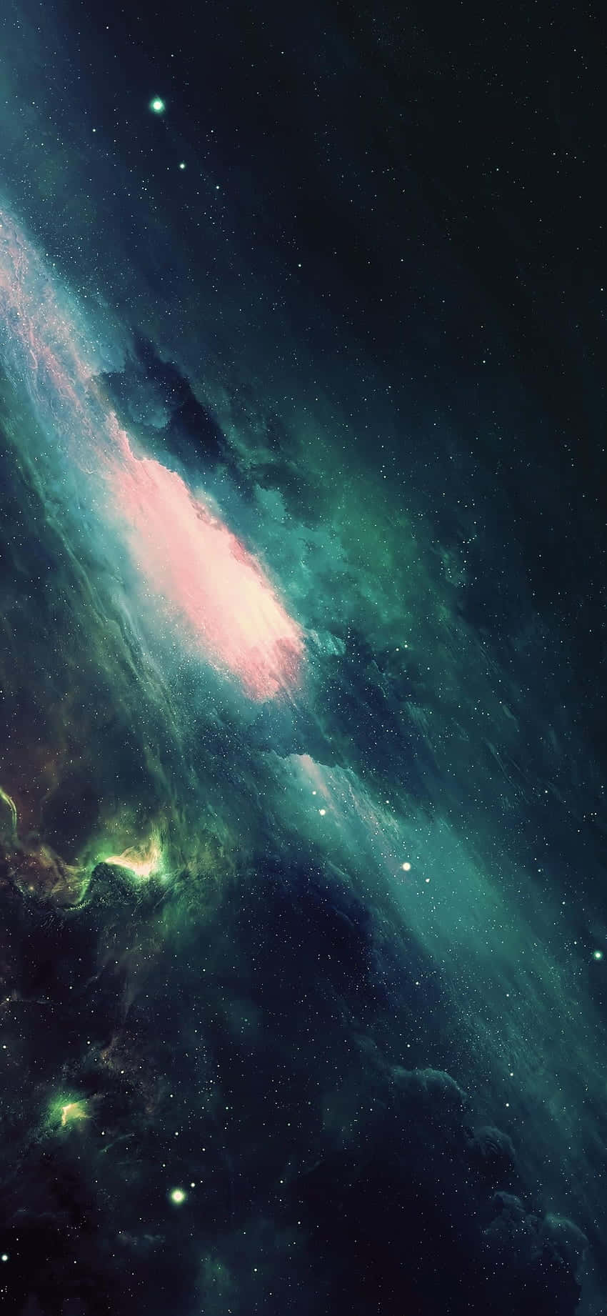 Explore the mysteries of the Green Galaxy Wallpaper