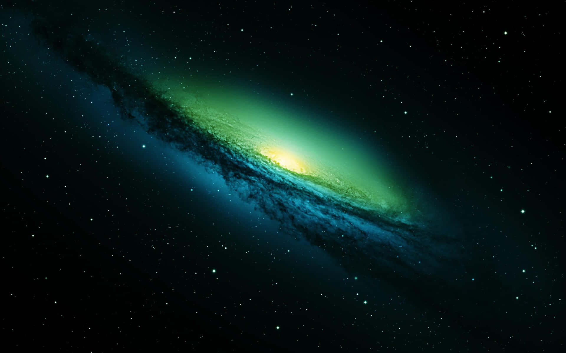 Udforsk Green Galaxy, en livlig og intergalaktisk verden! Wallpaper