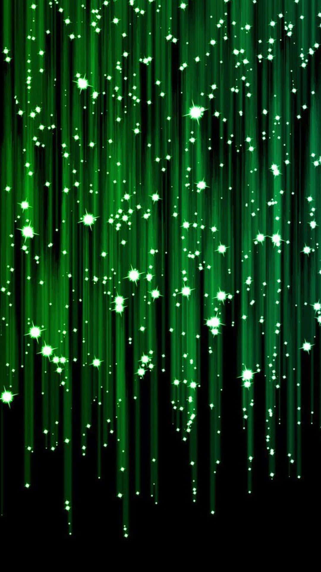 Erkundedie Wunder Des Universums In Green Galaxy Wallpaper