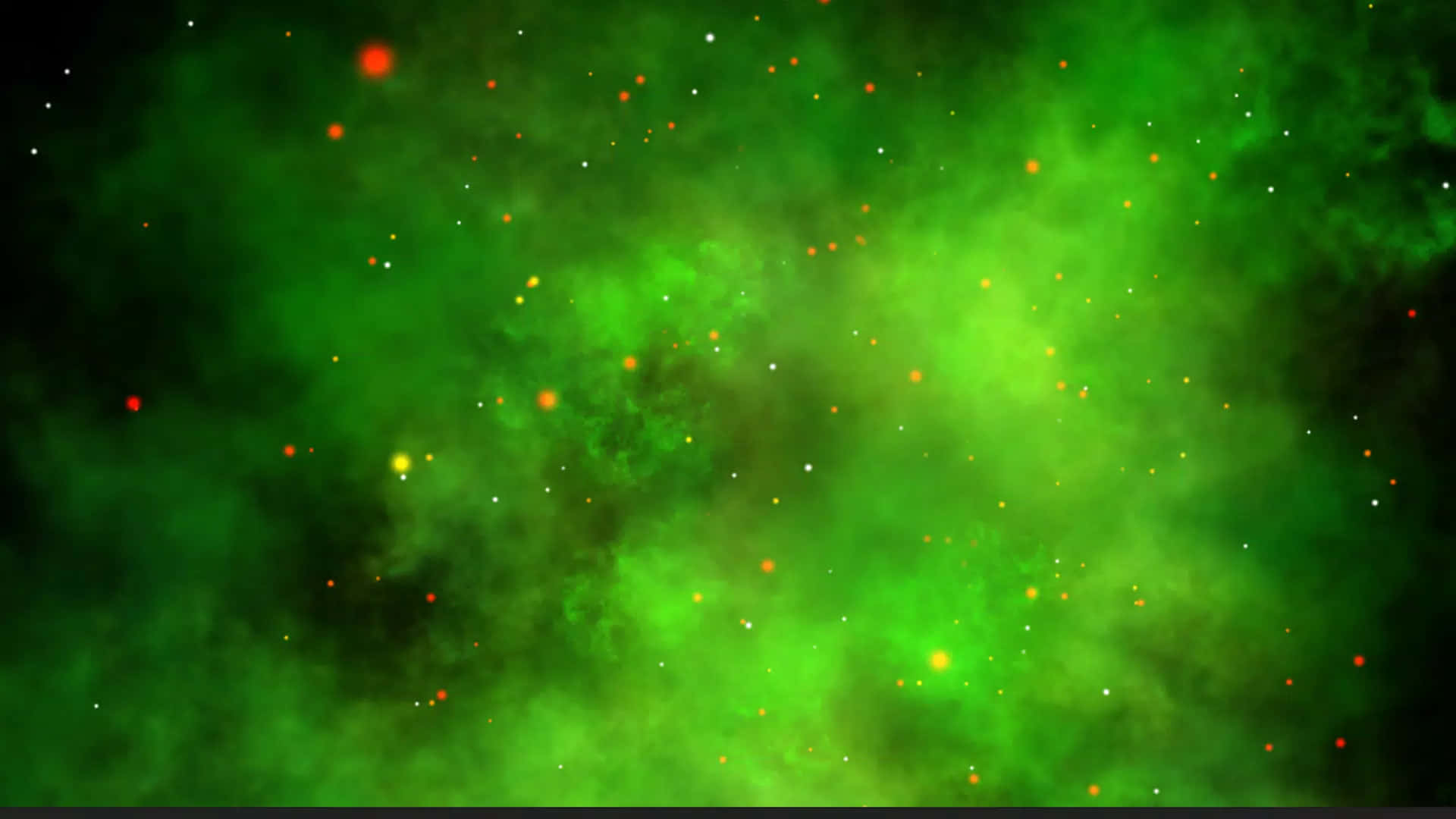 Udforsk universet med Grøn Galakse Wallpaper