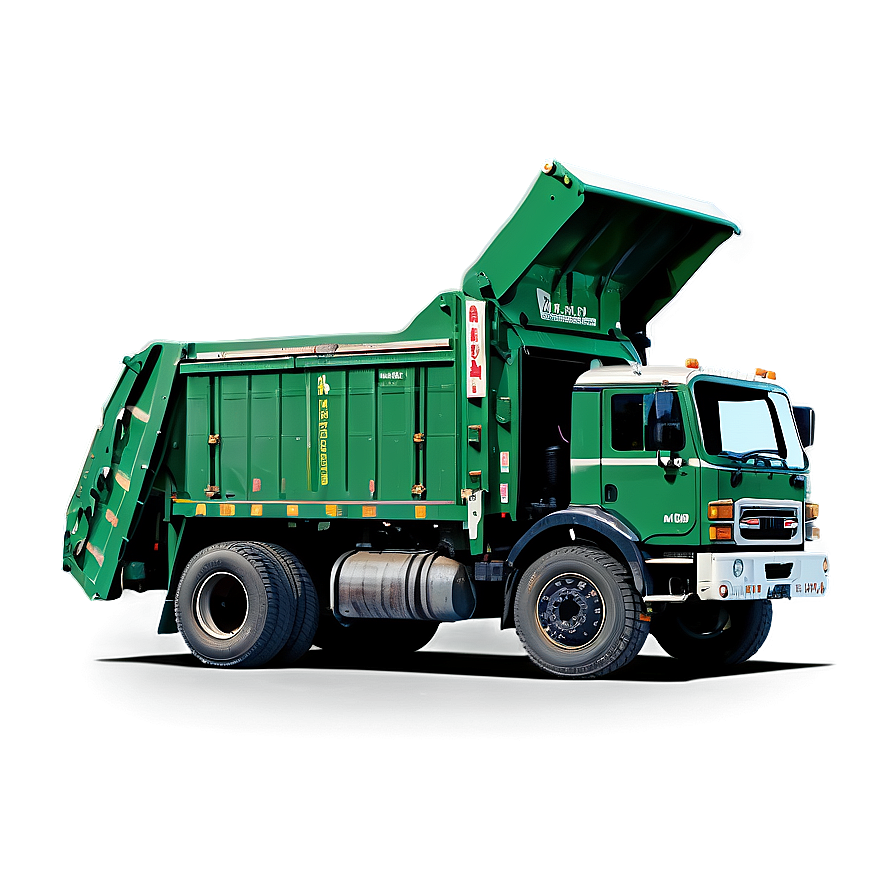 Green Garbage Truck Png 06202024 PNG