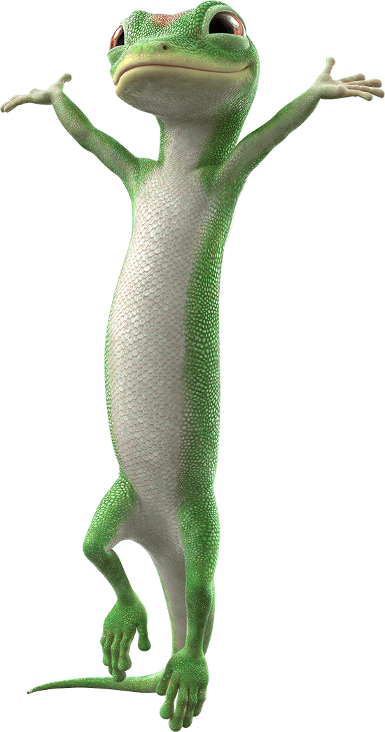 Green Gecko Character Pose PNG