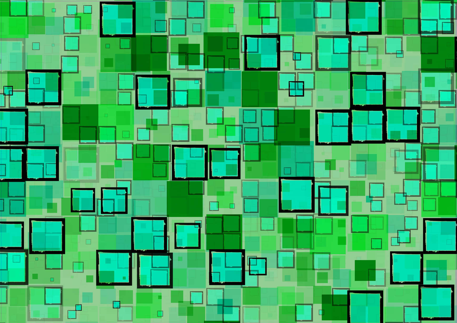 Abstract Green Geometric Pattern Wallpaper