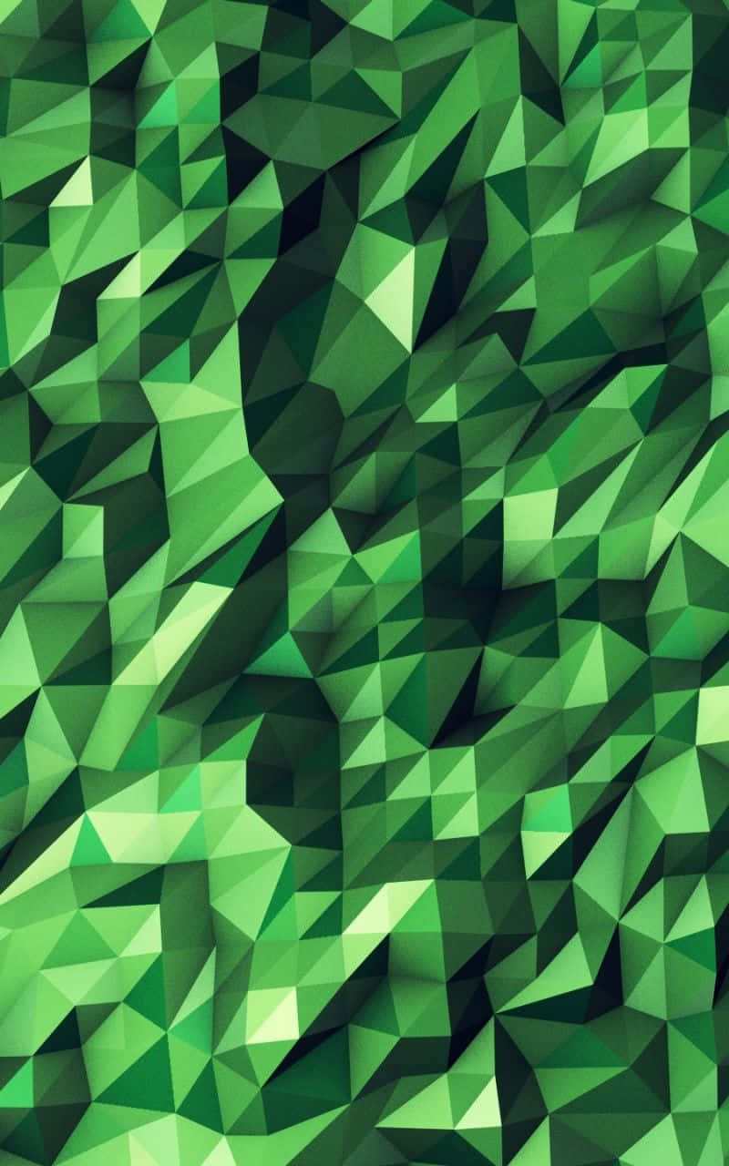 Vibrant Green Geometric Pattern Wallpaper