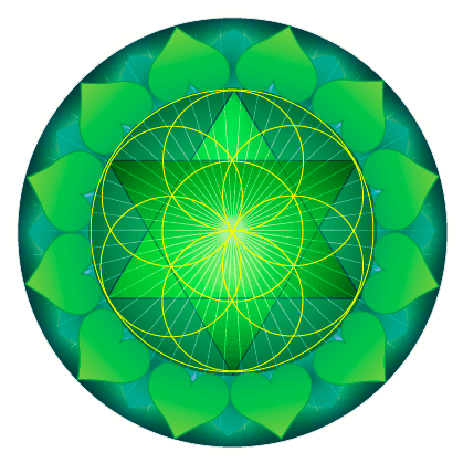Green Geometric Mandala PNG