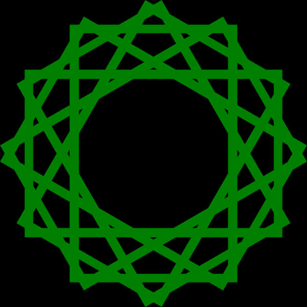 Green Geometric Pattern Design PNG