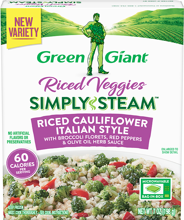 Green Giant Riced Cauliflower Italian Style Package PNG