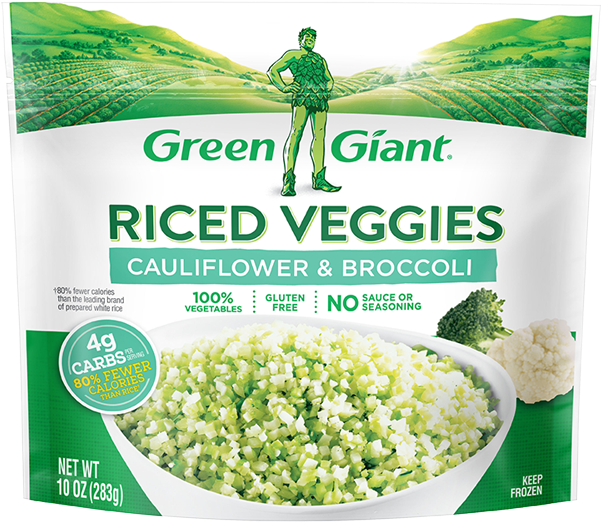 Green Giant Riced Veggies Cauliflower Broccoli Package PNG