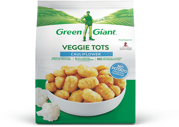 Green Giant Veggie Tots Cauliflower Package PNG