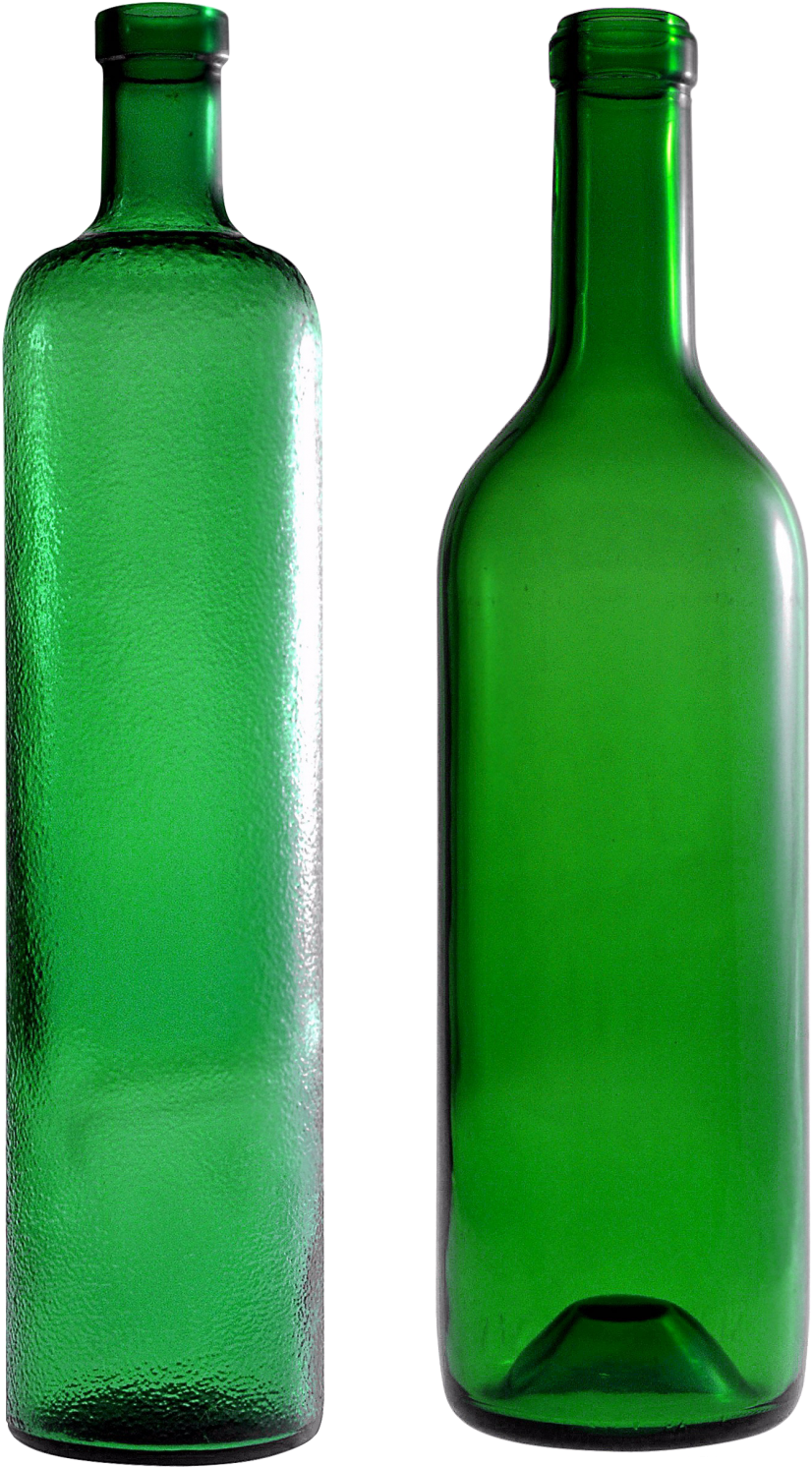 Green Glass Bottles PNG