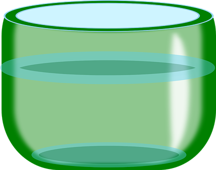 Green Glass Vase Vector PNG