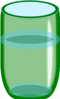 Green Glass Vase Vector PNG