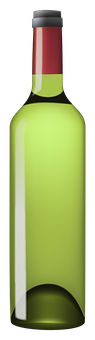 Green Glass Wine Bottle PNG