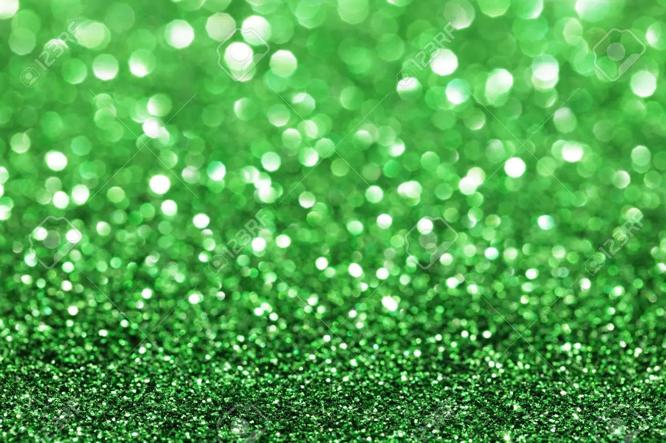Sparkly green glitter in the light Wallpaper