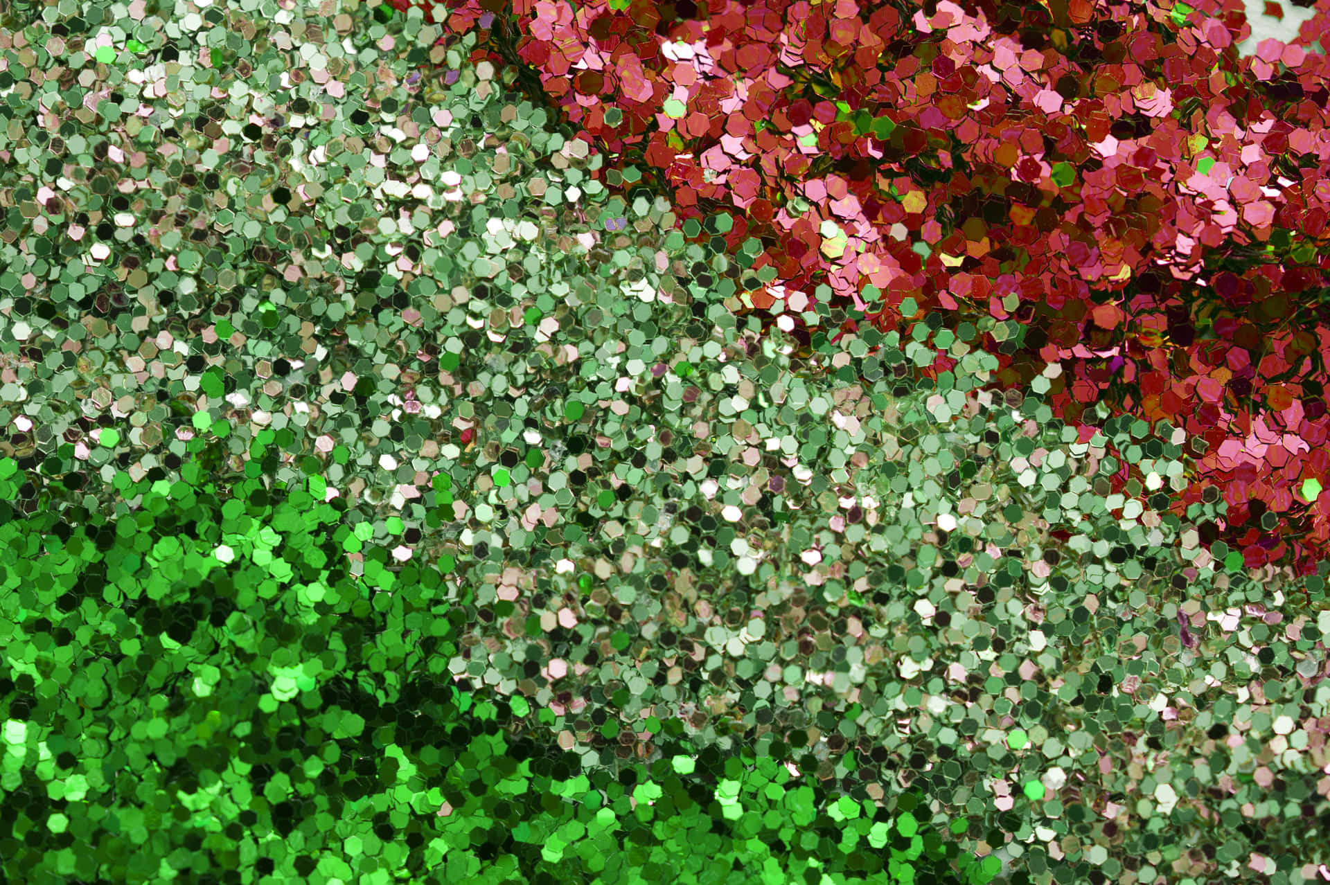 Red Silver And Green Glitter Background