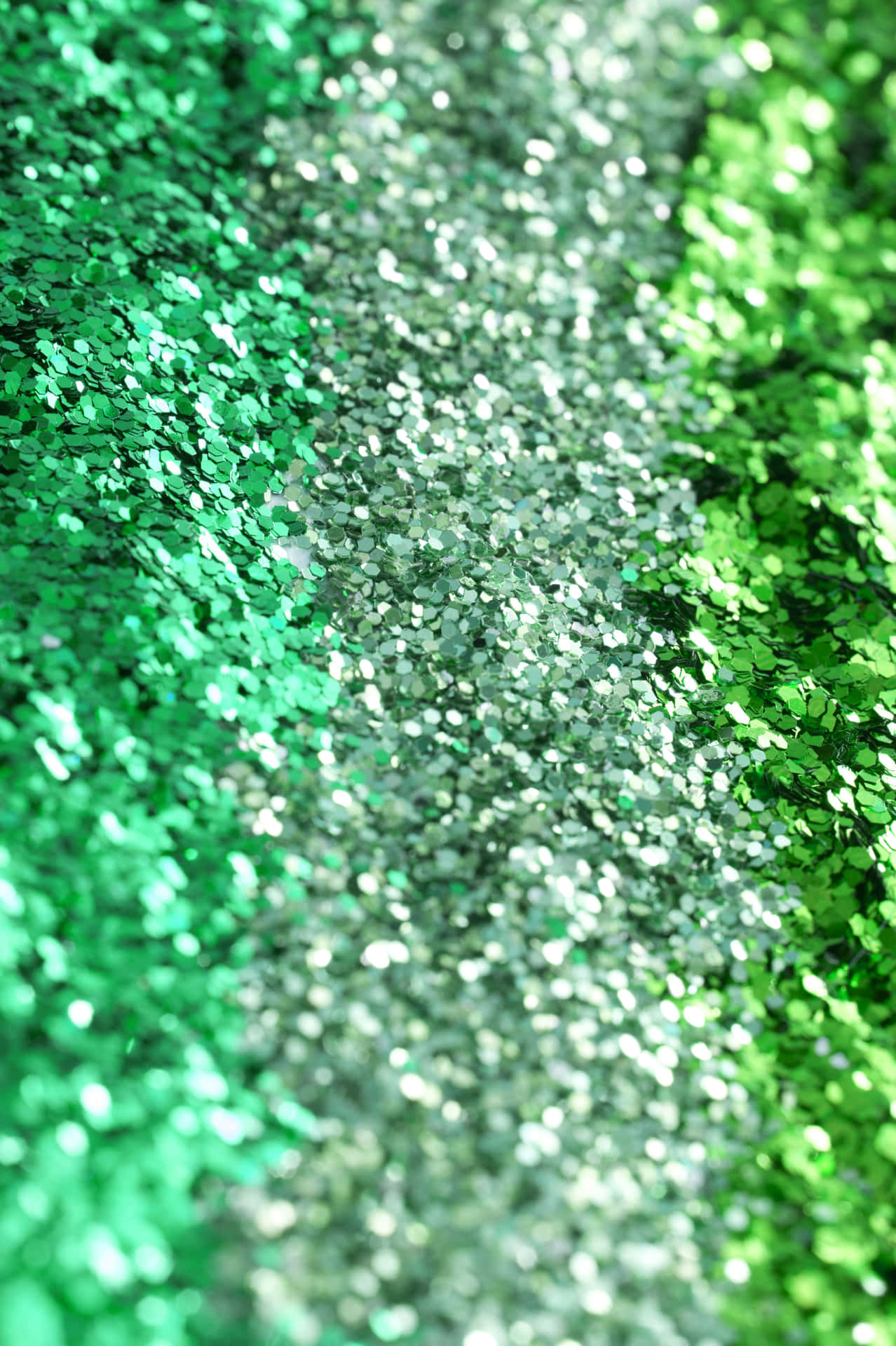 Silver And Green Glitter Background