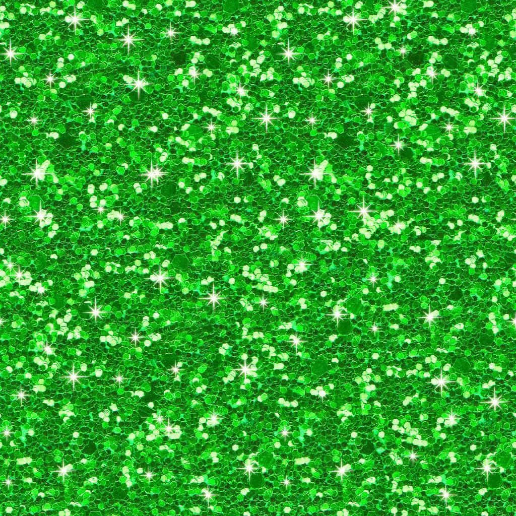Shiny Seamless Green Glitters Background Pattern