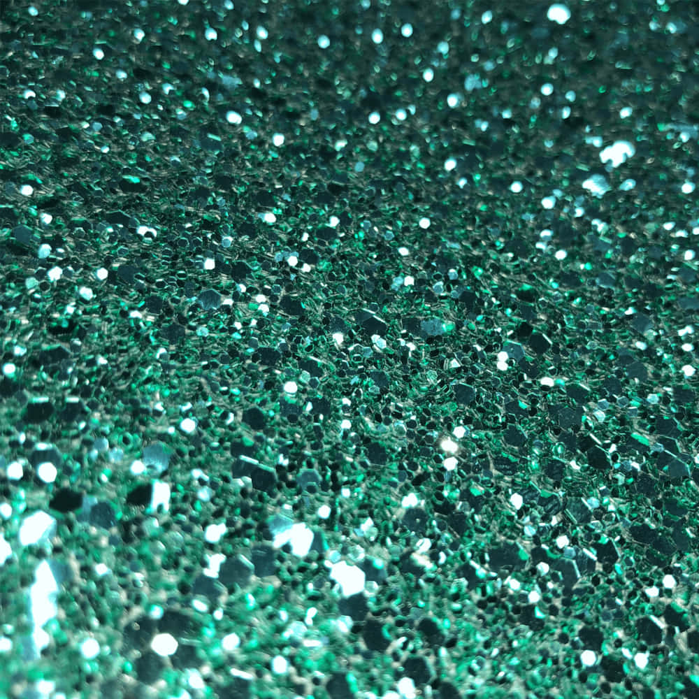 Bright Emerald Green Glitter Background