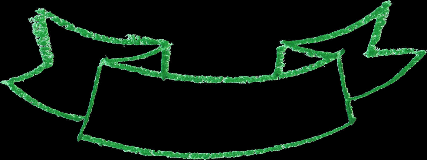 Green Glitter Banner Border PNG