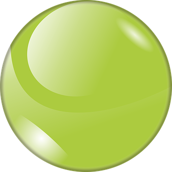 Green Glossy Sphere Icon PNG
