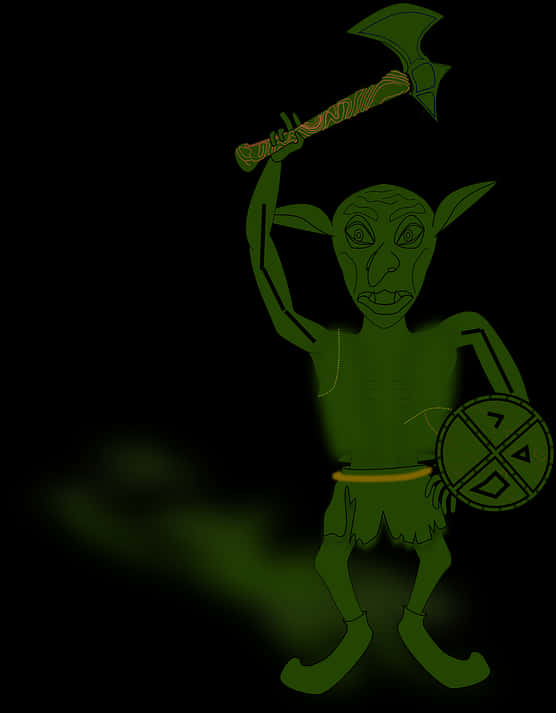 Green Goblin Fantasy Illustration PNG