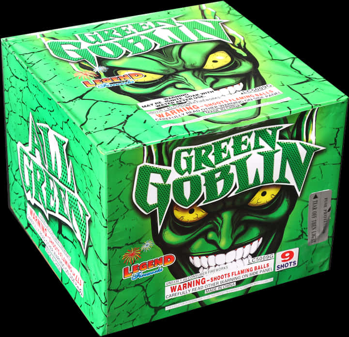 Green Goblin Fireworks Packaging PNG