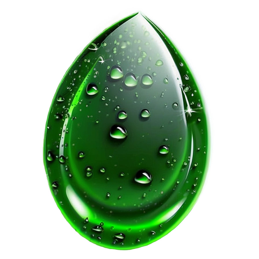 Green Gradient Raindrop Effect Png 06262024 PNG