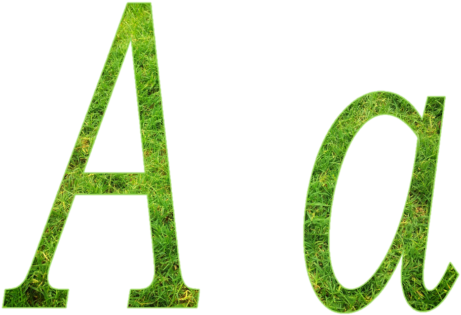 Green Grass Letter A PNG