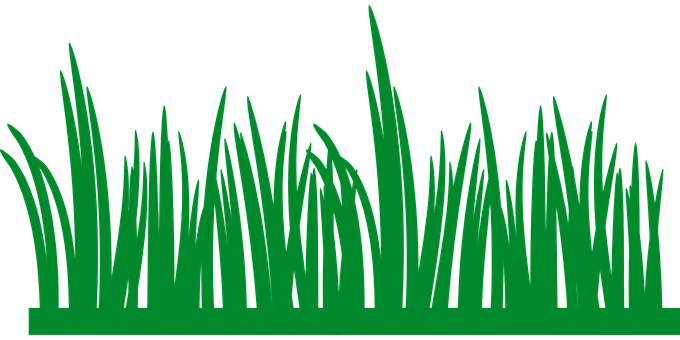 Green Grass Silhouette Vector PNG