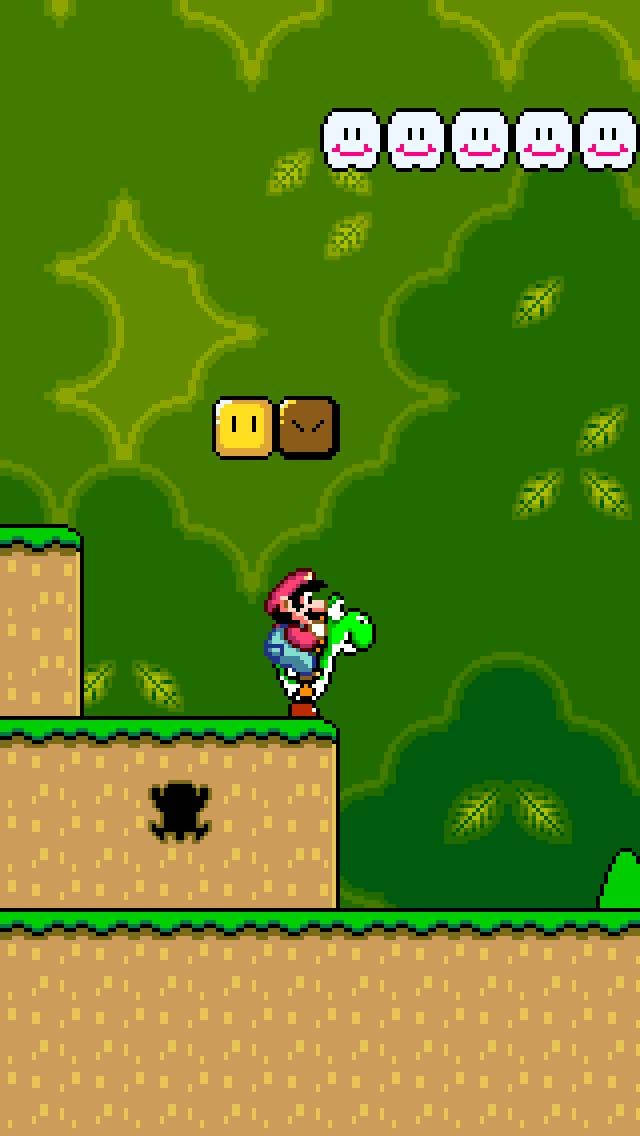 Green Grassy Land Retro Mario Wallpaper