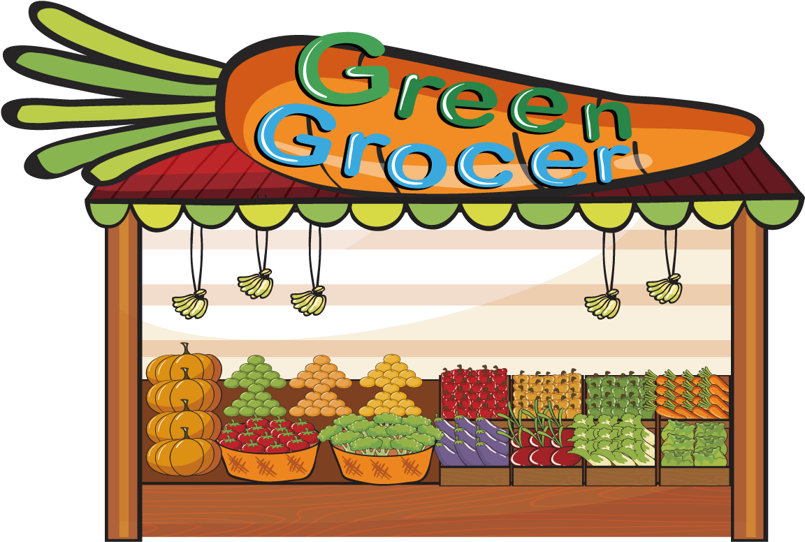 Green Grocer Fruitand Vegetable Stand PNG