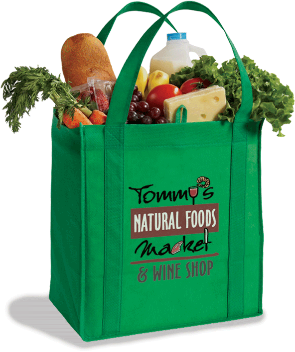 Green Grocery Bag Fullof Fresh Food Items PNG
