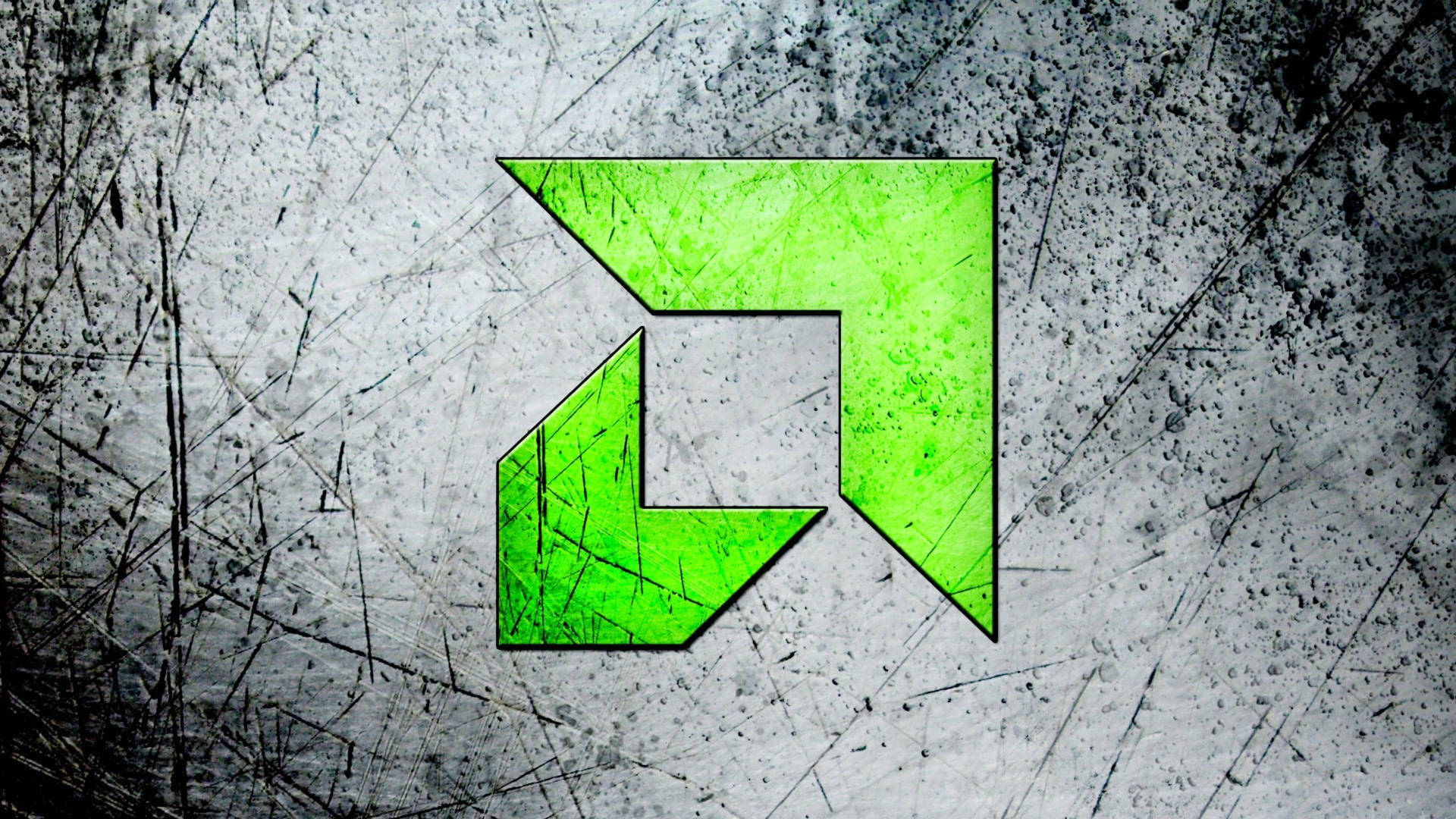 Green Grunge Amd Logo