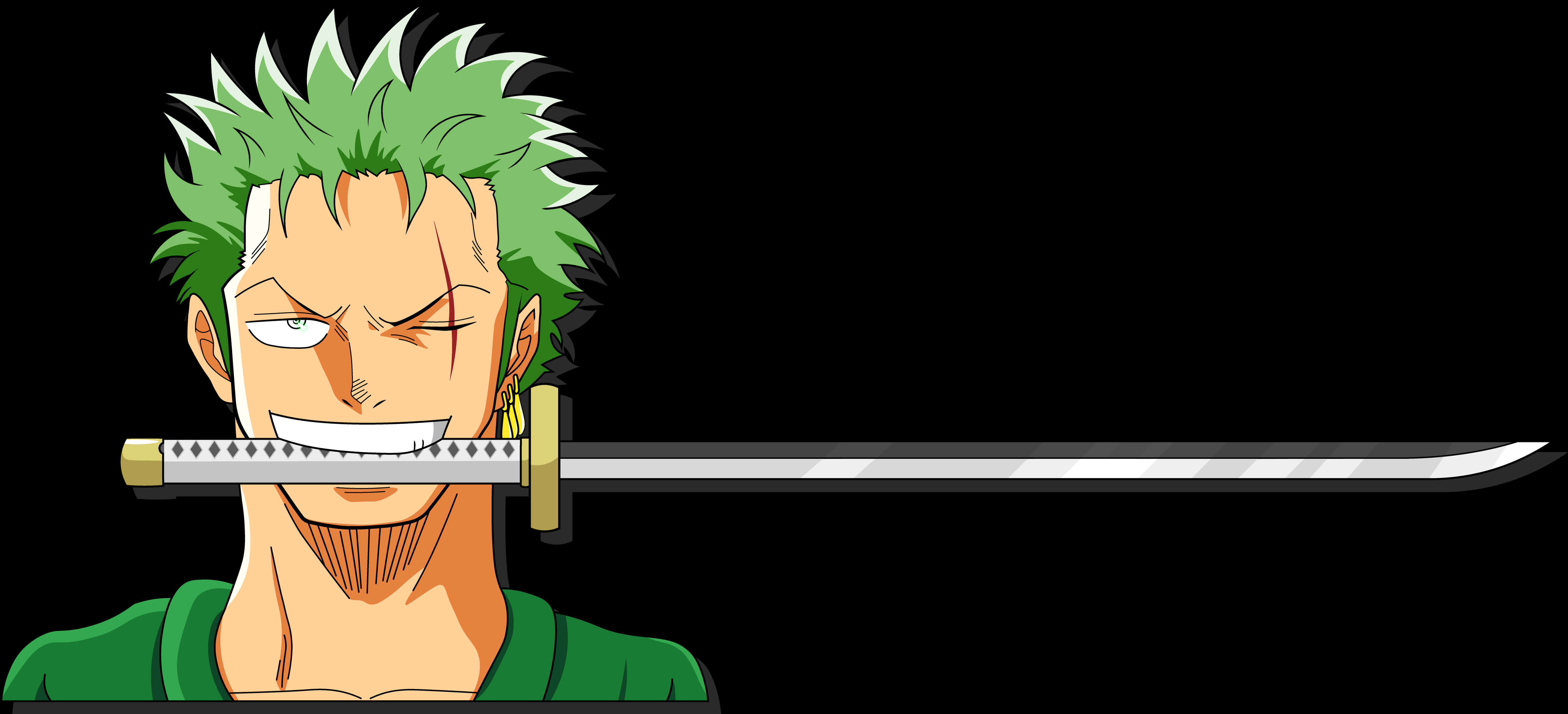 Zoro Swordin Mouth One Piece Character PNG