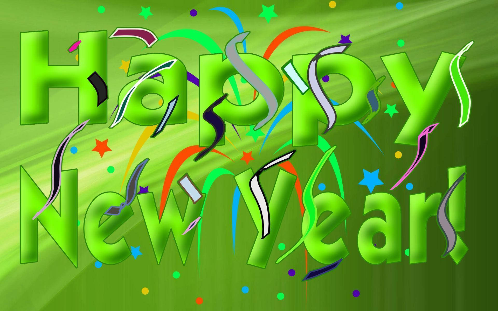 Green Happy New Year 2021 Greeting Wallpaper