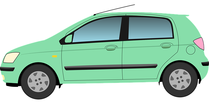 Green Hatchback Car Illustration PNG