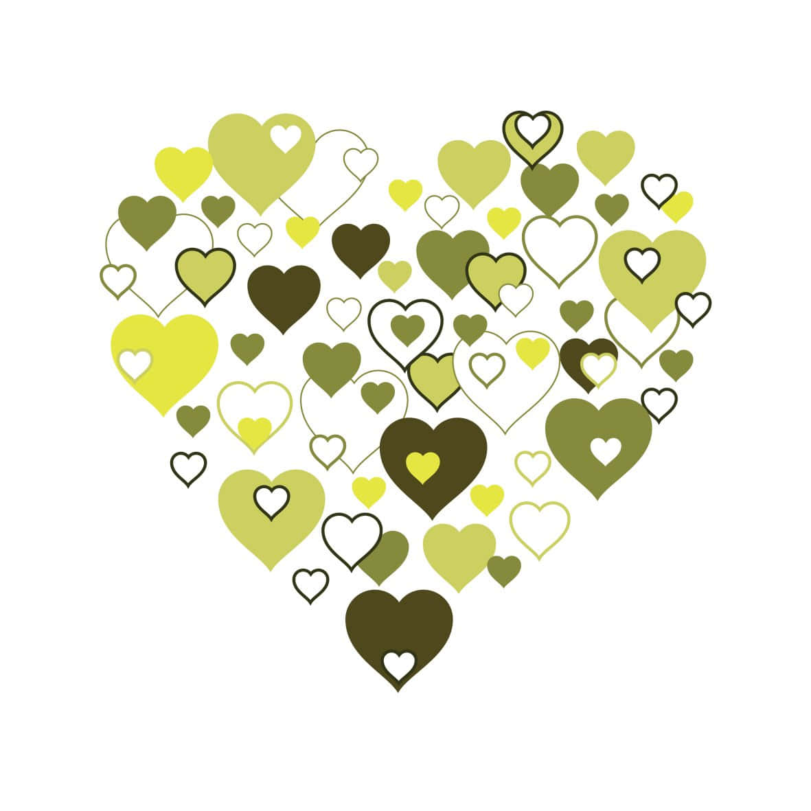 Captivating Green Heart Background