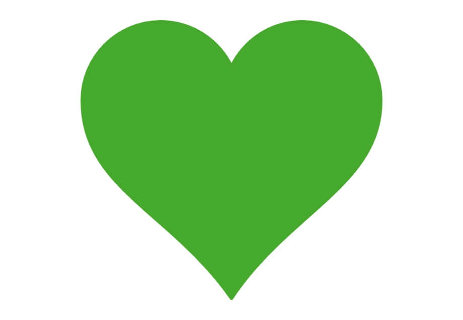 Green Heart on a Natural Background