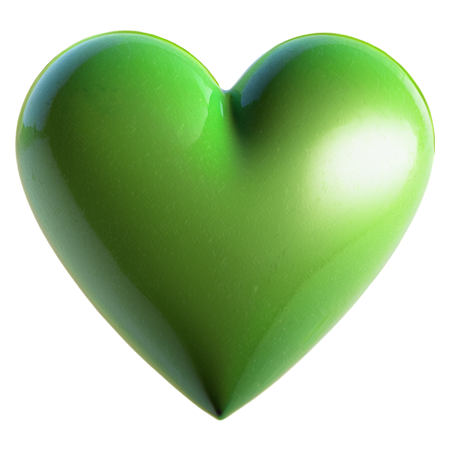 Green Heart Emoji Png Clipart 05042024 PNG